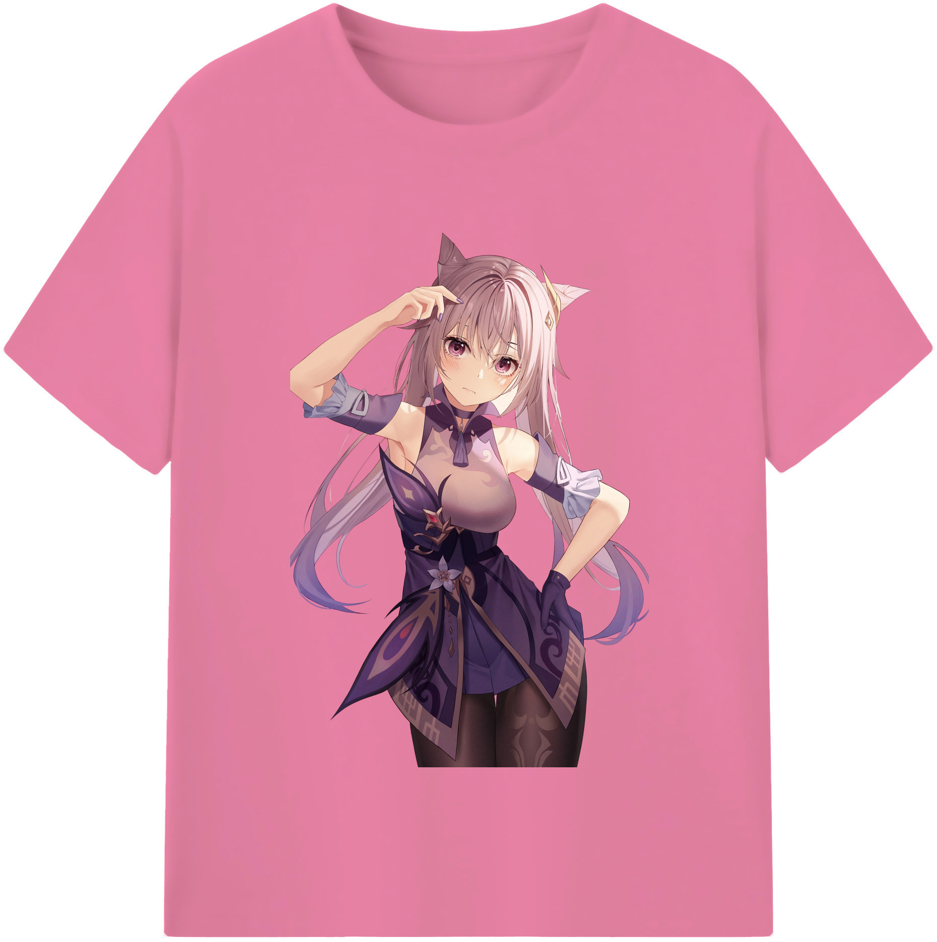 げんし神 刻晴 こくせい genshin Kokusei 綿100％半袖Tシャツ（フロントプリント）